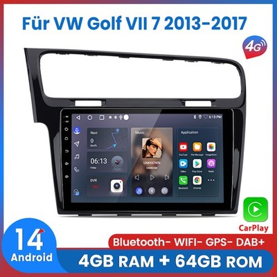 Für VW Golf VII 7 2013-2017 Carplay 4+64GB Android 14 Autoradio GPS Navi 4G Wifi