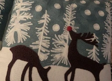 PILLOW PERFECT WINTER DEER INDOOR DECORATIVE PILLOWS- 2