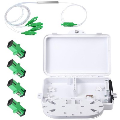 4 Core FTTH Fiber Distribution Box Optical Terminal Enclosure Splitter Box