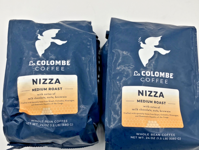 #ad 2 Pack 24 oz ea La Colombe Nizza Medium Roast Whole Bean Coffee BB 05 18 2026 $19.99