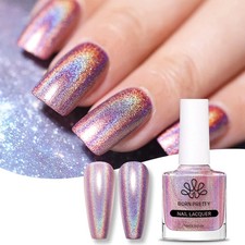BORN PRETTY Holographic Nail Polish Pink Nage...
