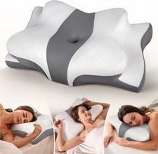True Cooling Cervical Neck Pillow for Pain Relief, Ergonomic Side Sleeper Pillow
