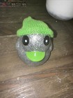Rubber Duck Large 6 Inch Silver Glitter with Green Knit Hat Duckie Jeep Duck — photo 1