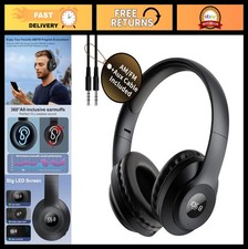 Rechargeable AM FM Radio Headphones - Portable Digital Earmuff for Jogging, Mowi