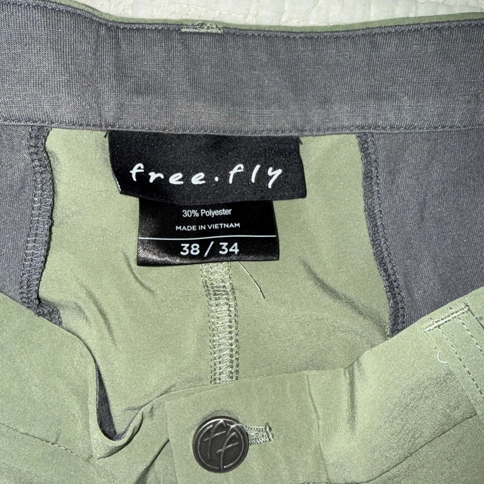 Free Fly Pants. Green. Fly Fishing. Casual. Wading. 38x34
