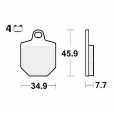 TRW Brake Pads Sintered MCB794TRQ Fits HM-Moto CRM-F 490 2007-2008