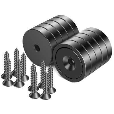 Neodym Magnete mit Loch, 50kg Extra Stark, Runde Magnete zum Anschrauben, Mag...