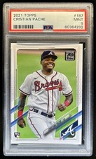 2021 Topps Cristian Pache RC Rookie #187a Braves PSA 9