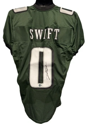 D'Andre Swift Signed Auto NFL Football #0 Jersey Beckett COA CC12