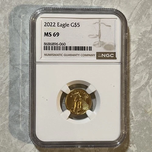 2022 $5 Gold American Eagle NGC MS69 1/10oz