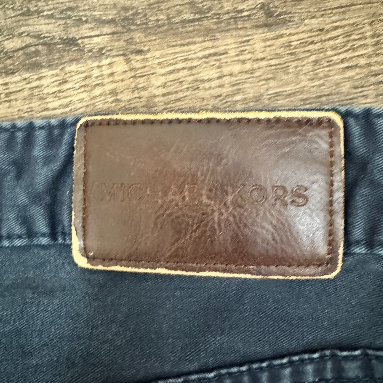 MICHAEL KORS NAVY BLUE 30X32 TAILORED FIT CLOTH TWILL STRETCH JEANS MEN'S thumbnail 7