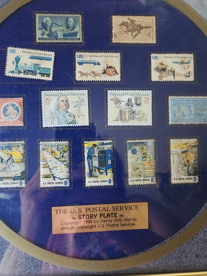 1994 US Postal Service Story Plate Stamp Collection Framed Stamps - Image 2 of 4