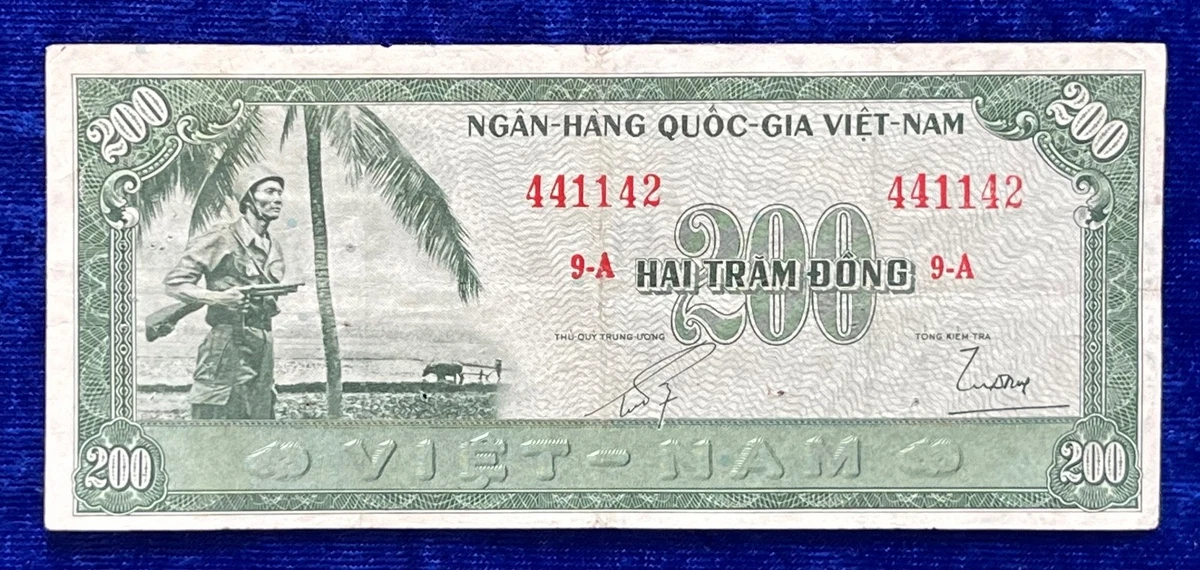 ベトナム紙幣　１枚　1955年　200ドン 25+ 1955 Vietnamese Paper Money for sale | Updated Oct 2026