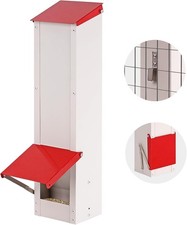 Galvanized Chicken Feeder Hanging Coop Automatic white red