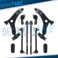 Front Lower Control Arms Inner Outer Tie Rods Sway Bars Kit For 2006 Ford Focus