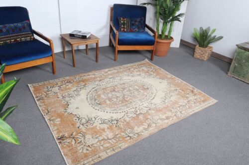 Wollteppich, 4,8x6,1 ft großer Teppich, alter Teppich, anatolischer... - Bild 1 von 6