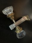 Antique Victorian 12 Point Glass Door Knobs With Hardware Dexter — photo 2