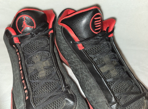 Sz 18 Men's Nike Air Jordan 2010 Team Black & Varsity Red High Tops 415093-003 - Picture 3 of 13