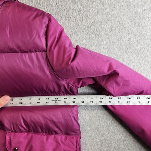 Ivivva Jacket Girls 14 Pink Down Puffer Coat By Lululemon Hide Away Hood Quilted - Picture 13 of 17