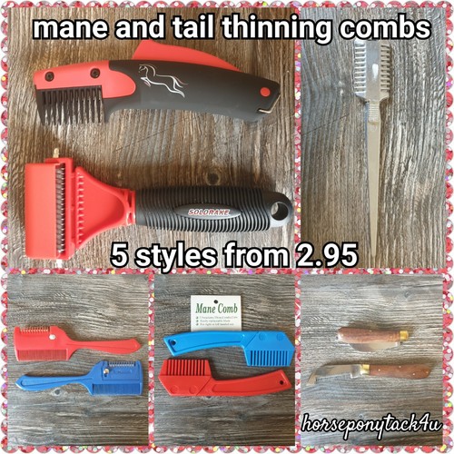solo rake comb or Thinning Comb razor for pulling thinning horses manes