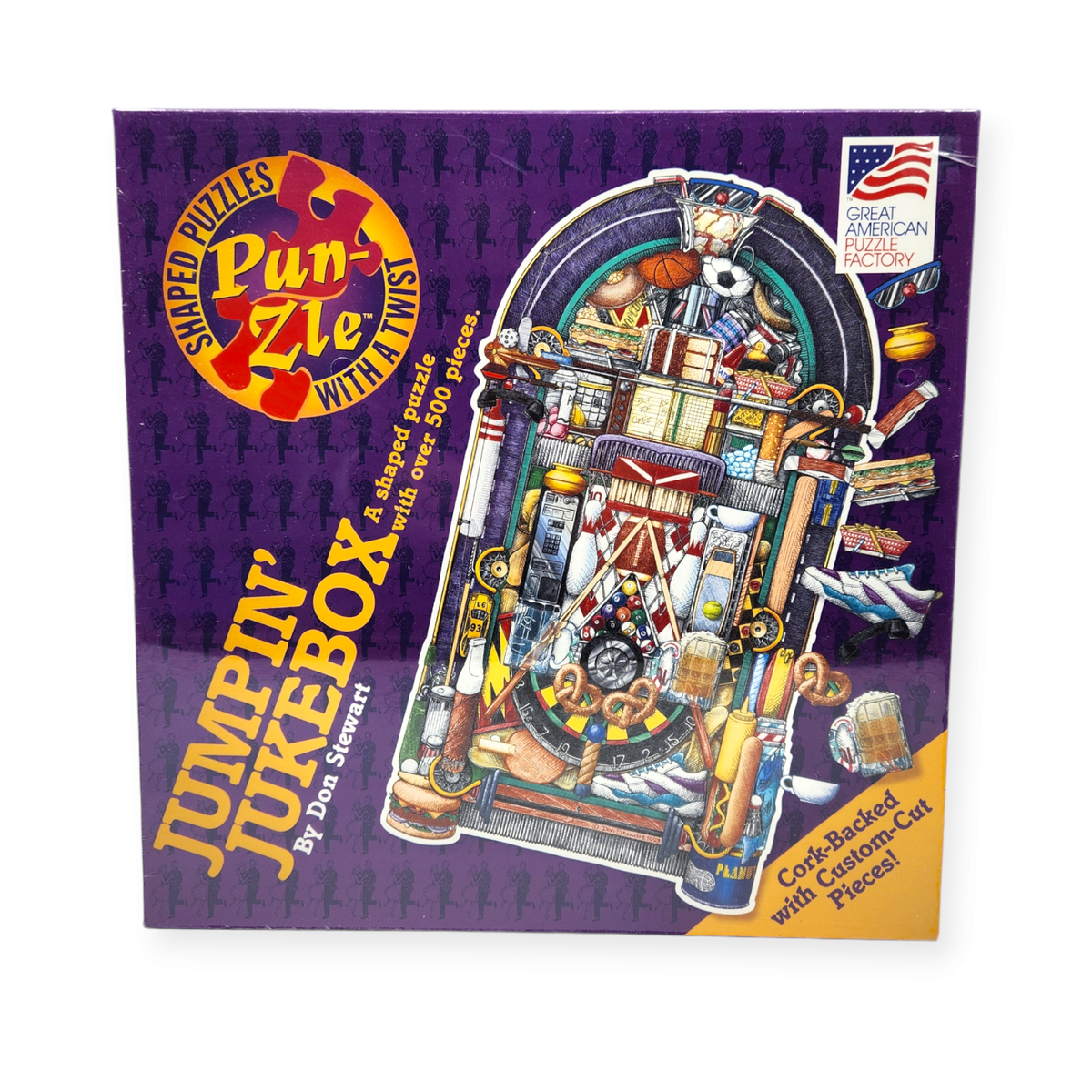 Jumpin' Jukebox 500 Piece Shaped Puzzle By Don Stewart Great