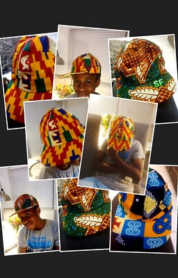 Stylische Ankara Face Cap Jungen