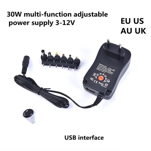 Adapter Adjustable Power Supply 3V 4.5V 5V 6V 7.5V 9V 12V 2A 2.5A AC/DC ...