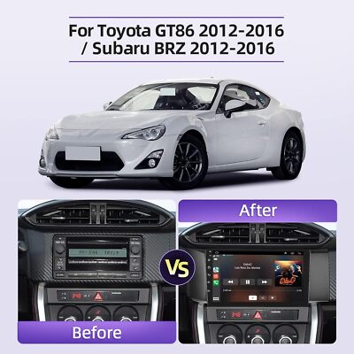 For 2012-16 Subaru BRZ Scion FRS Toyota 86 GT86 Android 12 Carplay