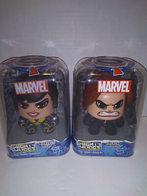 Marvel Wasp +Black Widow 2 pc lot figures 2017 Mighty Muggs collectibles NIB