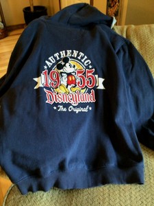 Disneyland Disney auténtico 1955 Mickey Azul Sudadera para hombre XL | eBay