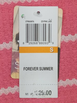 Women's Size Small Self E by Self Esteem Pink & White Stiped