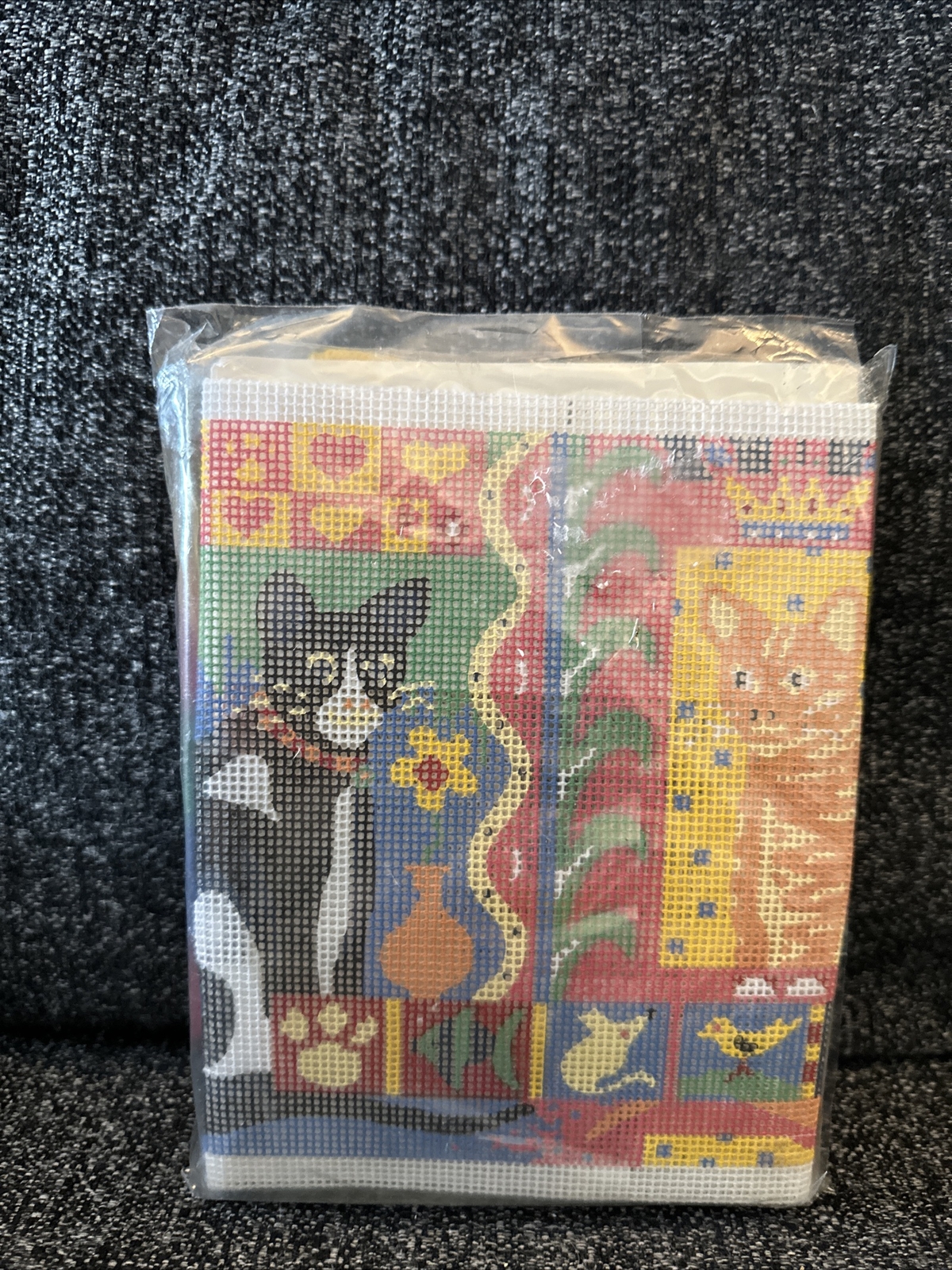 jolly red tapestry kit Needlepoint Crazy Cats eBay