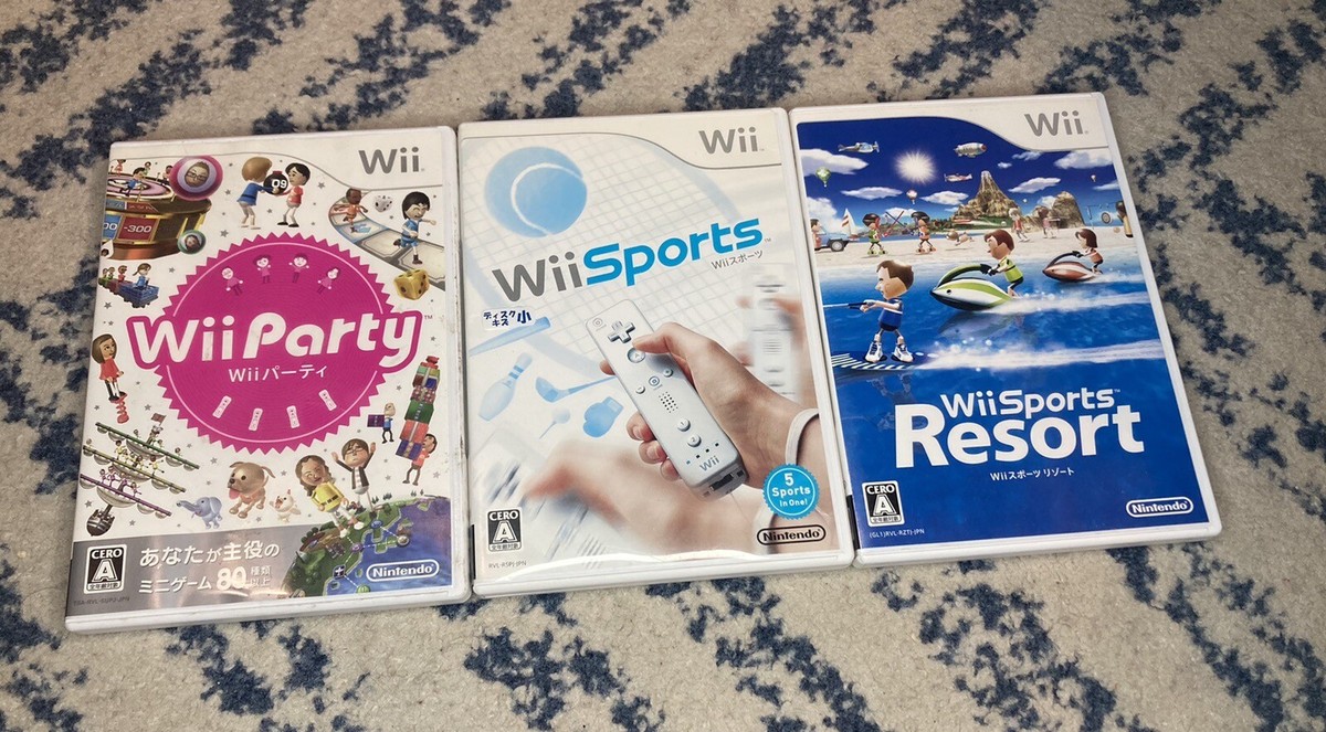 Wii Sports, Wii Party , Wii Sports Resort set - Japanese version