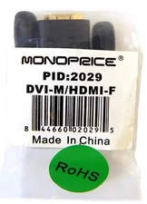 10 Pack MONOPRICE DVI-M to HDMI. -F Adapters 