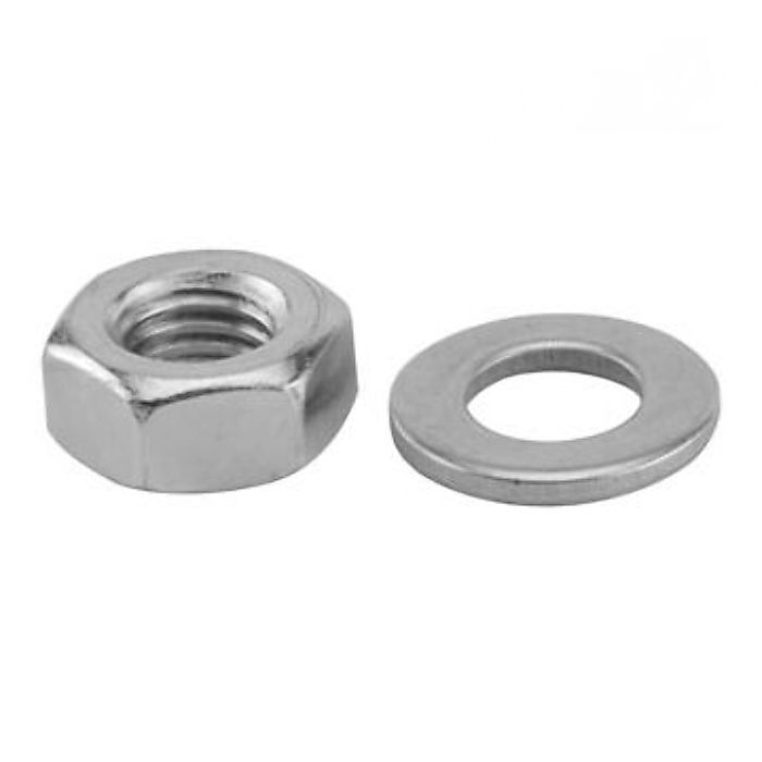 M24 Nuts & Washers Grade 4.8, Zinc Plated (pack of 2)