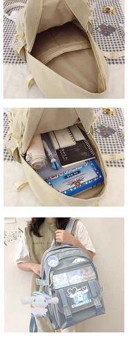 Cute Cinnamoroll Pochacco Kuromi Backpack Girl Shoulder Bag Satchel Travel Bag - Picture 13 of 20