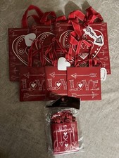 Papyrus Lot Of 12 Gift Bags Rare Heart Valent...