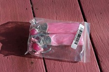 Brand New set of 3 Beads Fashion Tassels Key Chain in pink