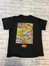 Nickelodeon Rugrats, SpongeBob, Etc Black T Shirt Kids Youth Size XL Vintage Vtg