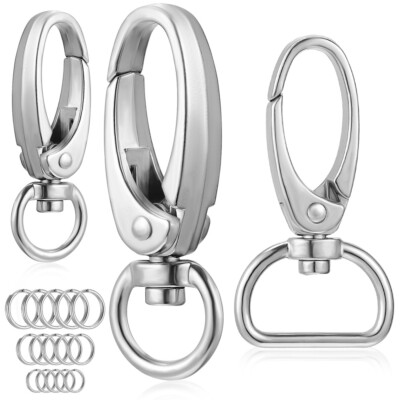  Dog Buckle Ring Set Tag Holder for Collar Leash Clips Clamps Attachment