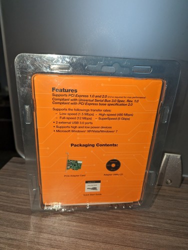 DANE-ELEC So SuperSpeed USB 3.0 PCle Adapter Card SO-ADPCU3S-CD. - Picture 4 of 5