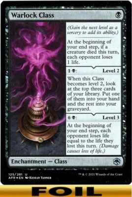 1x - Warlock Class - FOIL - (Class) - Forgotten Realms - UC NM MTG