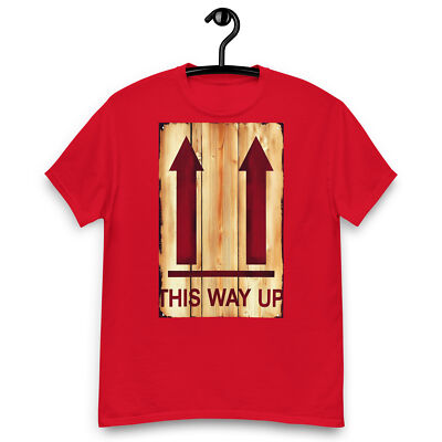 Funny  This Way Up  Unisex Graphic T-Shirt   Novelty Arrow Tee