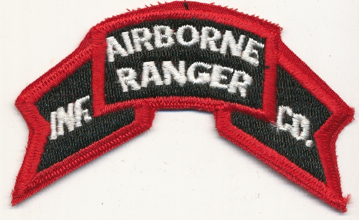 Airborne Ranger scroll patch Infantry Company color Vietnam era