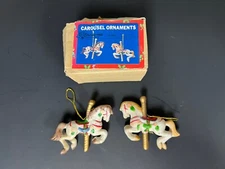 VTG Carousel Ornaments Christmas Around The World Horse House Of Lloyd #54-545 *