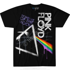 PINK FLOYD-DARK SIDE OF MOON-GRAFFITI-BLACK T-SHIRT M-L-XL RARE-No Longer Made