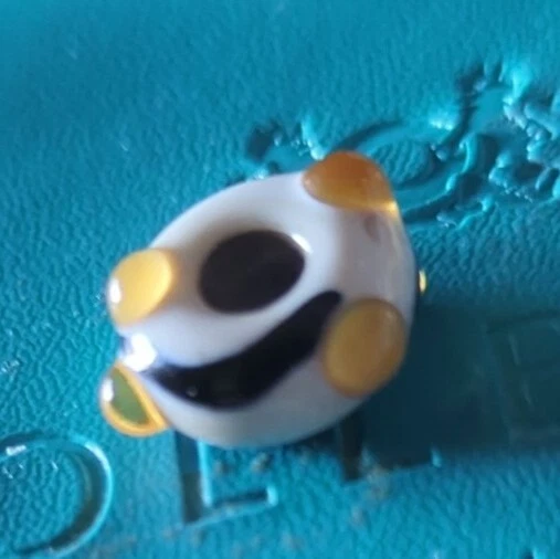 De colección Original Auténtico Trollbeads Blanco 3D Raro Murano Cuentas Principios de la década de 2000 PB02 Foto 4 de 4