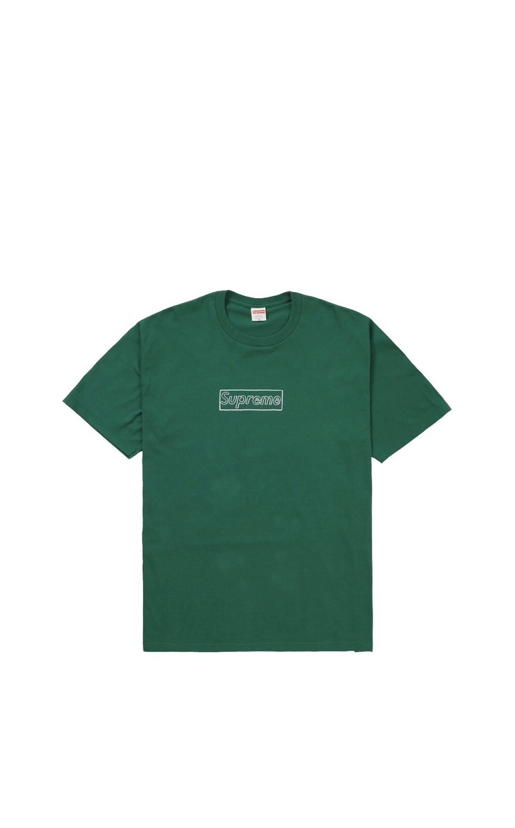 Supreme KAWS Chalk Logo Tee "Light Pine