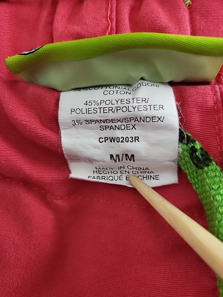 Crocs Medical Apparel Scrub Pants Womens Medium Pink Drawstring Stretch Straight - Image 3 of 4