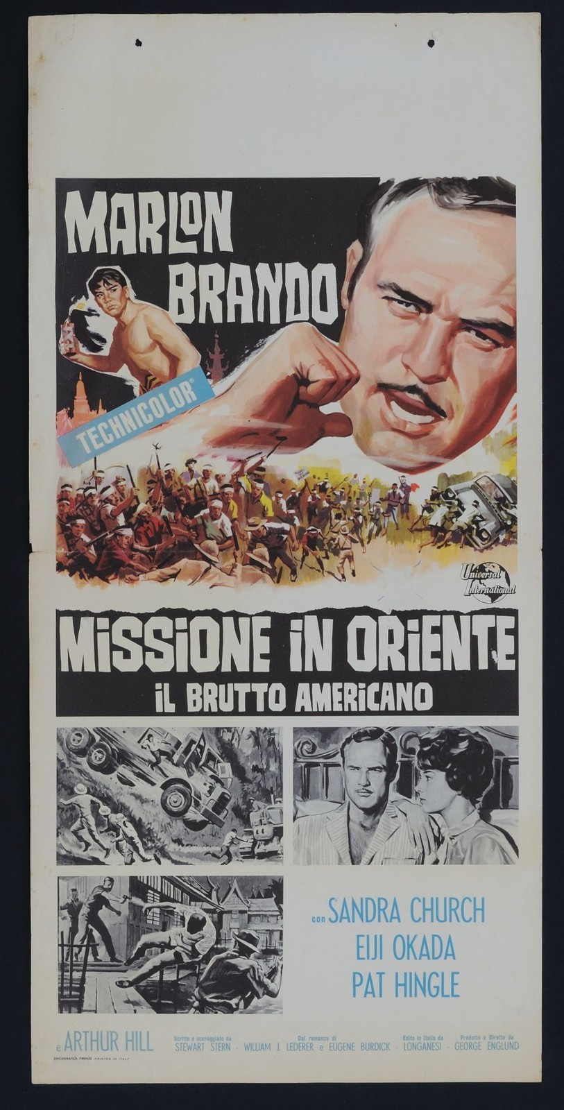 Locandina originale film Missione in Oriente - Il brutto americano (1963) - Regia di George Englund